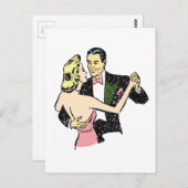 Vintages Tanzpaar Postkarte (Vorne/Hinten)