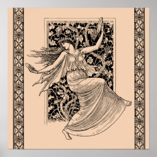 Vintages Tanzposter Poster