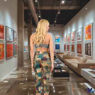 Vintages Tapestry: kompliziertes Patchwork-Muster Capri Leggings