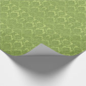 Vintages Tapeten-Muster-Grün Geschenkpapier (Ecke)