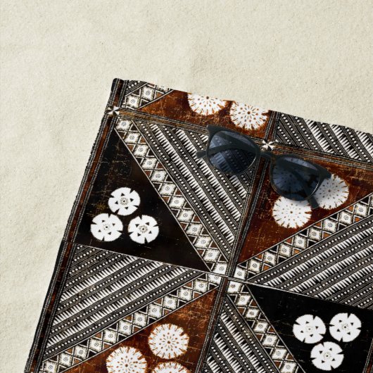 Vintages Tapetenmuster aus Fidschi Strandtuch (Beispiel)