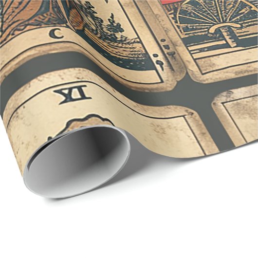 Vintages Tarot Geschenkpapier (Rolleneckpunkt)
