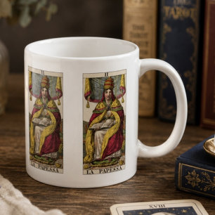 Vintages Tarot hoher Priesterinnen Kaffeetasse