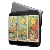 Vintages Tarot-Kartentrio Laptopschutzhülle (Vorderseite Links)