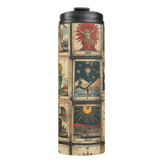 Vintages Tarot Thermosbecher (Vorderseite)