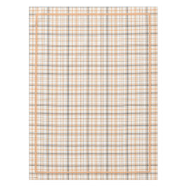 Vintages Tartan-Muster, weiß, grau Tischdecke