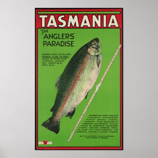 Vintages Tasmania Travel Poster (Vorne)