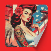 Vintages Tattoo-Button Aufkleber