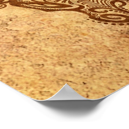 Vintages Taurus Zodiac Poster (Ecke)