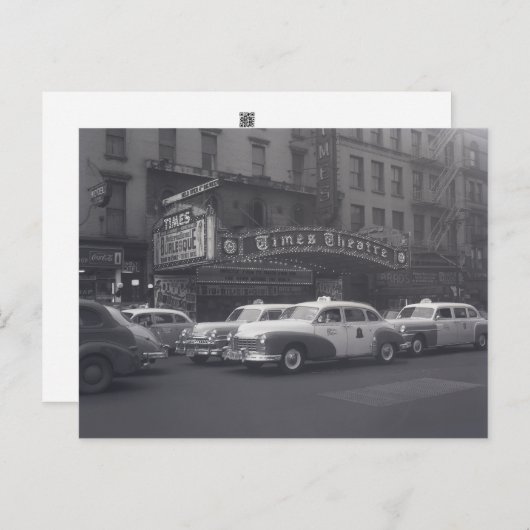 Vintages Taxi Autos Kinematisches Auto Postkarten (Vorne/Hinten)