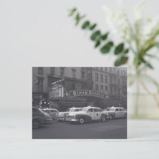 Vintages Taxi Autos Kinematisches Auto Postkarten (Stehend Vorderseite)