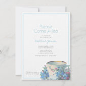 Vintages Teacup BABY SHOWER Einladung (Vorderseite)