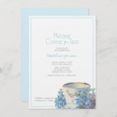 Vintages Teacup BABY SHOWER Einladung (Vorne/Hinten)