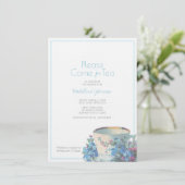 Vintages Teacup BABY SHOWER Einladung (Stehend Vorderseite)