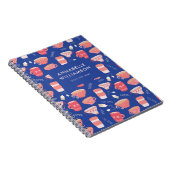 Vintages Teacup Peach-Muster Notizblock (Rechte Seite)