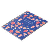 Vintages Teacup Peach-Muster Notizblock (Linke Seite)
