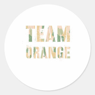 Vintages Team Orange Camouflage Sommer Kampfflugze Runder Aufkleber