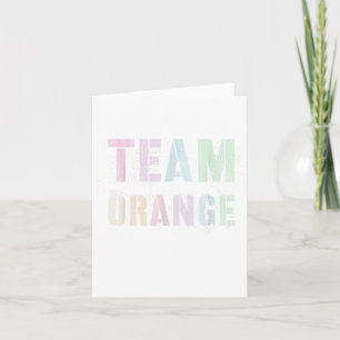 Vintages Team Orange Summer Camp War Game Sports C Karte