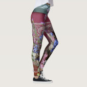 Vintages Teapot Floral mit NAME Leggings (Rechts)