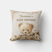 Vintages Teddy Bear Floral Baby Duschkopf Kissen (Vorderseite)