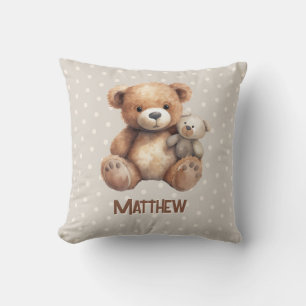 Vintages Teddy Bear Toy Neutral Beige Baby Kinderz Kissen