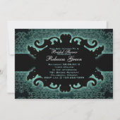 Vintages Tee-Party aus Walddamast Einladung (Rückseite)