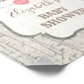 Vintages Tee-Party Blumenspülung Begrüßungszeichen Poster (Ecke)