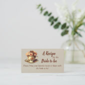 Vintages Tee-Party Brautparty Rezept Begleitkarte (Stehend Vorderseite)