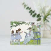 Vintages Tee-Party Einladung (Stehend Vorderseite)