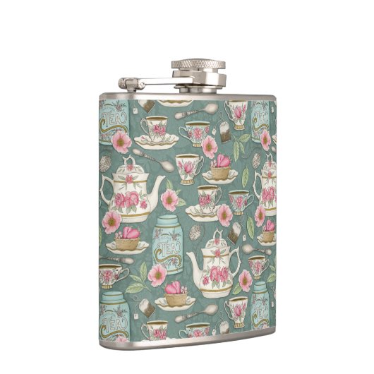 Vintages Tee-Party Flachmann (Rechts)