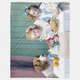 Vintages Tee-Party Fleecedecke