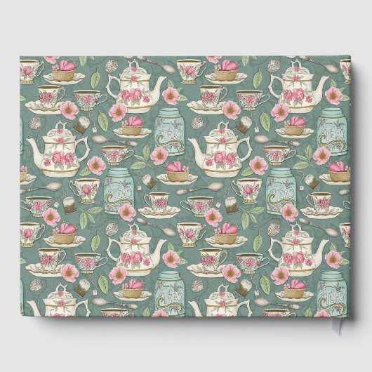 Vintages Tee-Party Gästebuch (Rückseite)