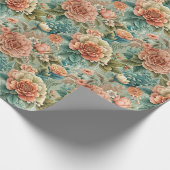 Vintages Tee-Party Geschenkpapier (Ecke)