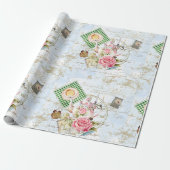 Vintages Tee-Party Geschenkpapier (Ungerollt)