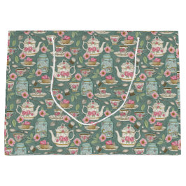 Vintages Tee-Party Große Geschenktüte