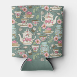 Vintages Tee-Party kann kühlen Dosenkühler