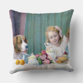 Vintages Tee-Party Kissen (Rückseite)