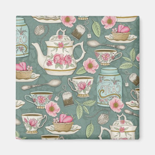 Vintages Tee-Party Magnet (Vorne)