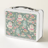 Vintages Tee-Party Metall Brotdose (Rückseite)