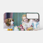 Vintages Tee-Party Samsung Galaxy Hülle (Rückseite (Horizontal))