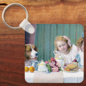 Vintages Tee-Party Schlüsselanhänger (Vorderseite)