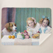 Vintages Tee-Party Sherpadecke (Vorderseite (Horizontal))