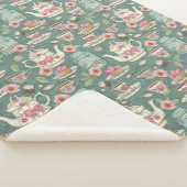 Vintages Tee-Party Sherpadecke (3/4)