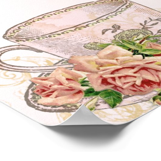 Vintages Tee-Party-Sitzdiagramm Poster (Ecke)