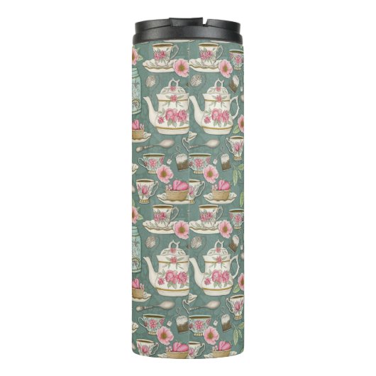 Vintages Tee-Party Thermosbecher (Rückseite)