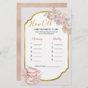 Vintages Tee-Party Wie alt waren die Elternspiele?