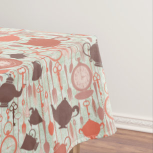 Vintages Tee-Zeit-Muster Tischdecke