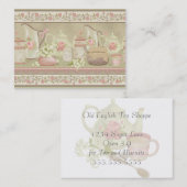 Vintages Teeservice Visitenkarte (Vorne/Hinten)