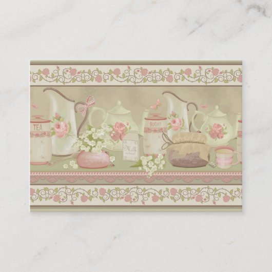 Vintages Teeservice Visitenkarte (Vorderseite)