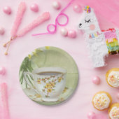 Vintages Teetasse Set mit Gänsebläschen Pappteller (Party)